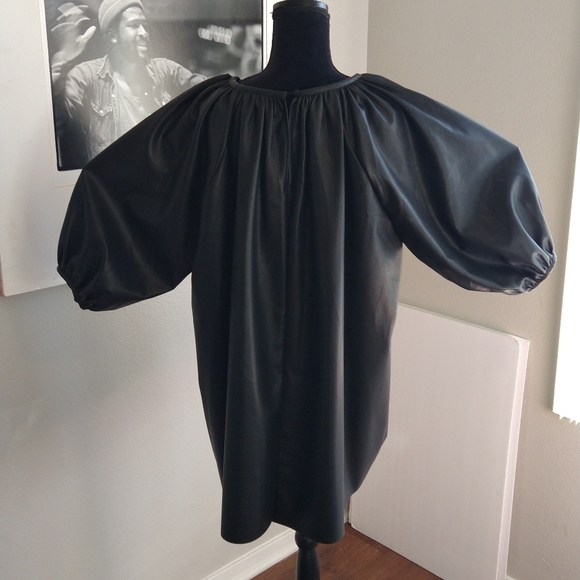 COPY - Forever 21 black vegan leather mini short swing dress. - Picture 3 of 4